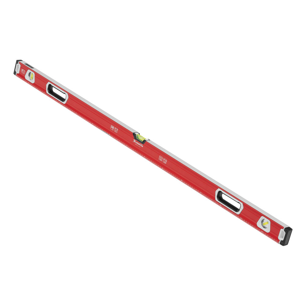 Уровень алюминиевый, магнит, фрезерованный, 3 глазка (1 зеркальный) двухкомпонентные рукоятки, 1500 мм Matrix (34735)