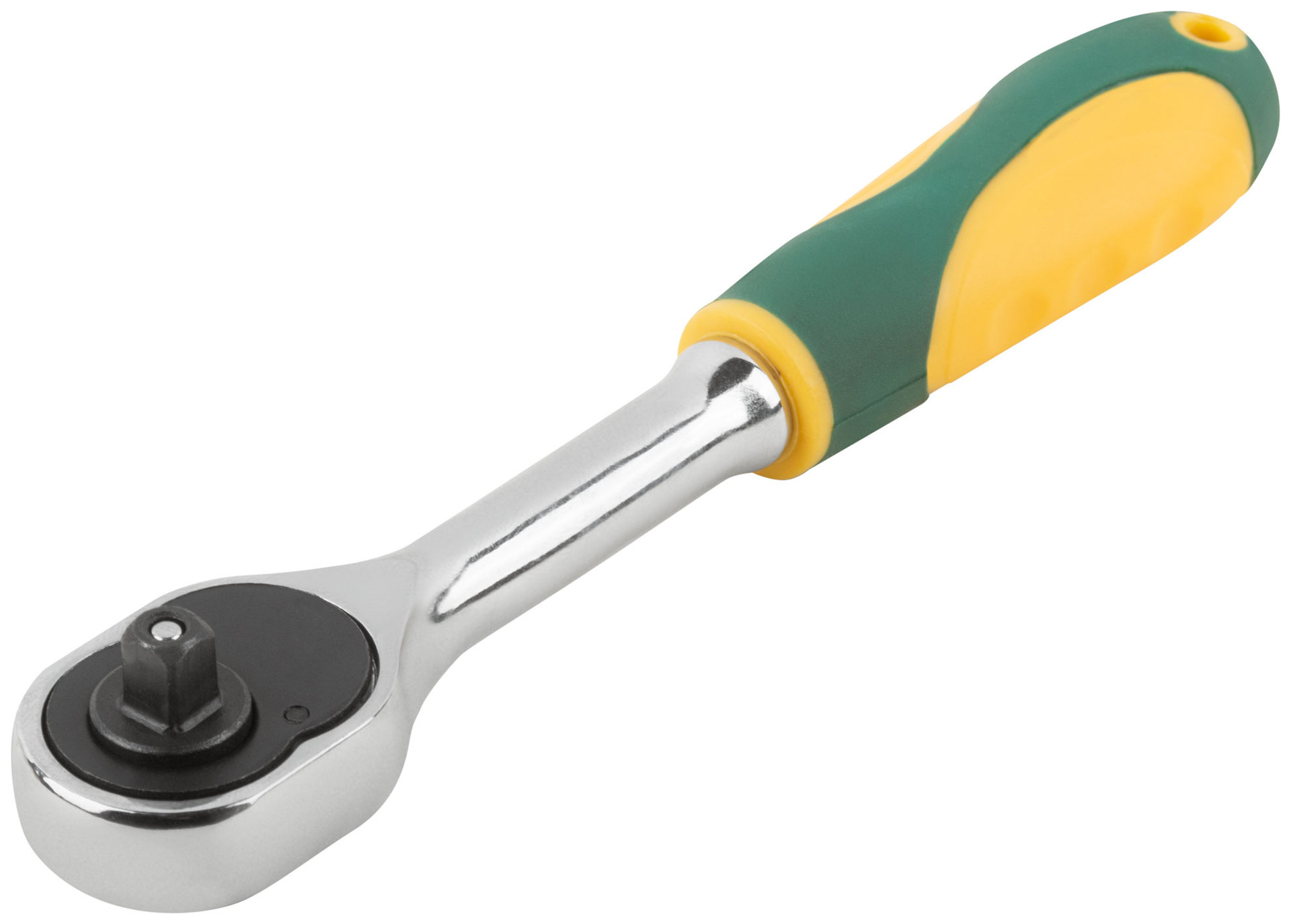 Вороток (трещотка) CrV механизм, пластиковая прорезиненная ручка 1/4, 24 зубца