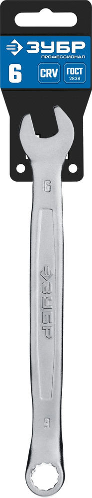 Ключ гаечный комбинированный 6 мм Профессионал ЗУБР 27087-06