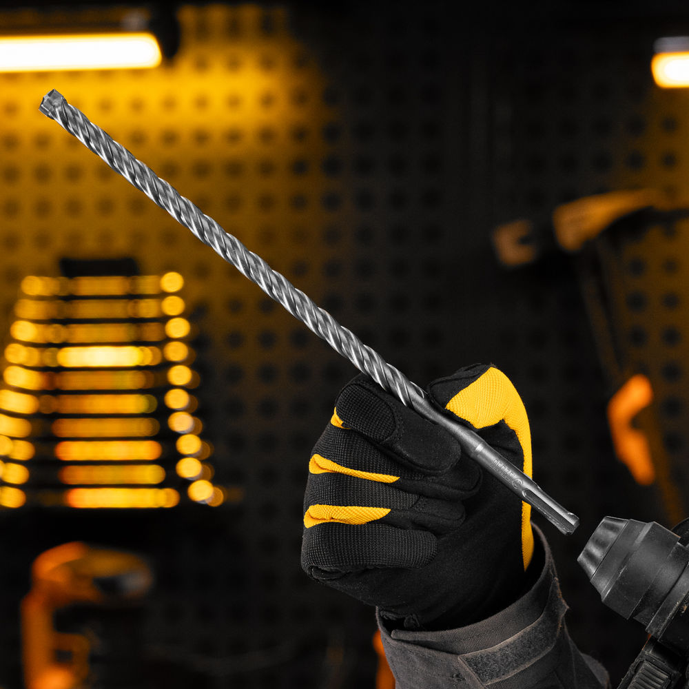 Бур по бетону, цельная крестовая пластина, 12x315 мм, SDS PLUS Denzel (705318)