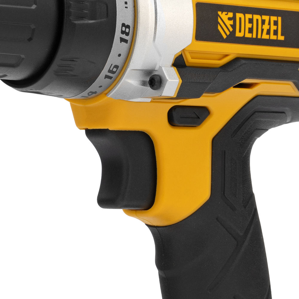 Дрель-шуруповерт аккумуляторная, бесщет. BLDL-18-0 Li-Ion, 18 В Denzel (26141)