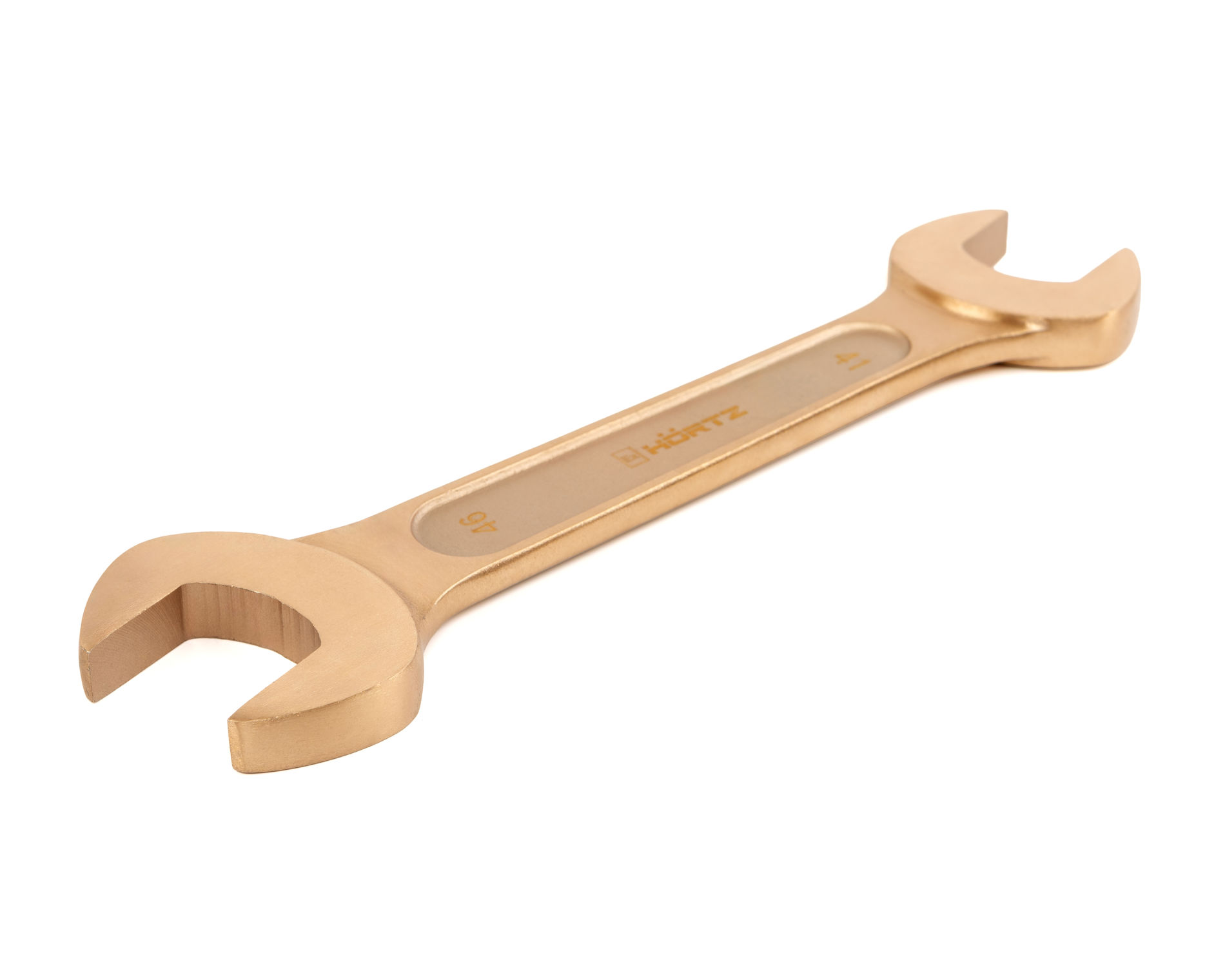 Ключ гаечный рожковый двусторонний 41х46 искробезопасный сплав BeCu, HORTZ