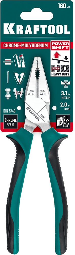 Комбинированные плоскогубцы с эксцентриковым шарниром 160 мм KRAFTOOL 22011-1-16_z01