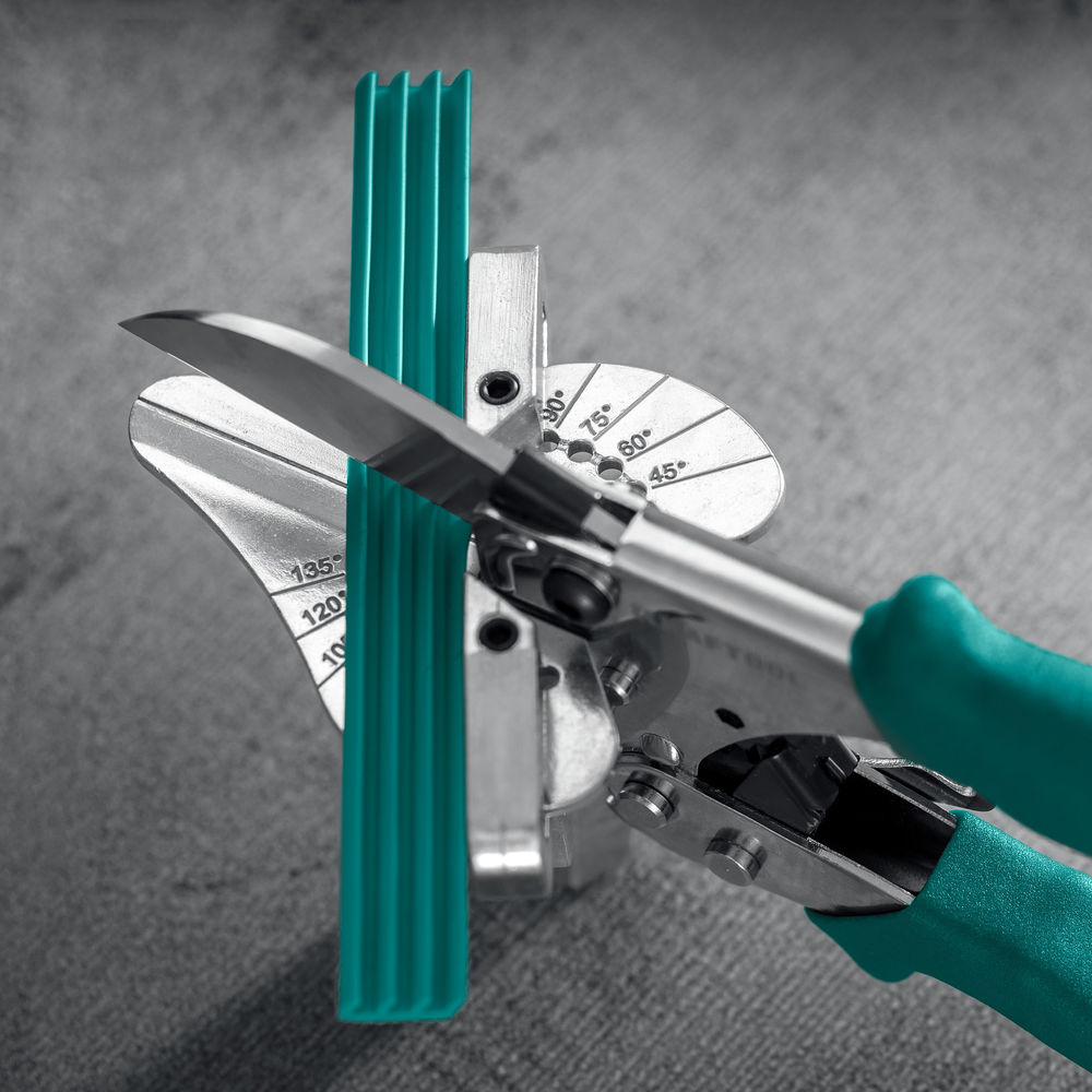 Угловые ножницы MC-12, для различных профилей из пластика и резины, с набором сменных губок KRAFTOOL 23372-12