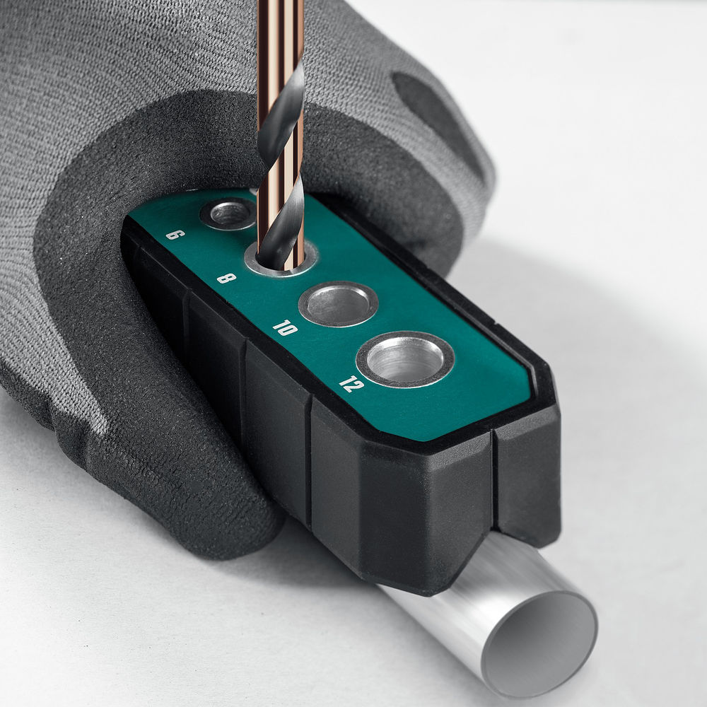 Кондуктор для сверления под углом 45° и 90° Woodsniper 121, 6 отверстий 4–12 мм KRAFTOOL 30073