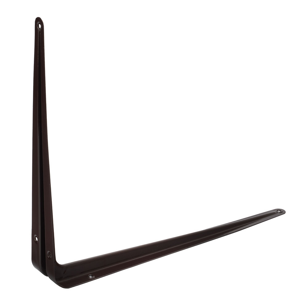 Кронштейн угловой с ребром, 350 х 400 мм, коричневый, / Сибртех (94029)