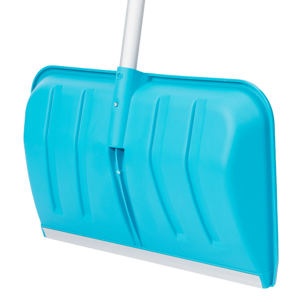 Лопата-скрепер для уборки снега, полипропилен, 550х340х1450 мм, алюминиевый черенок, ПВХ, LUXE Palisad (61727)