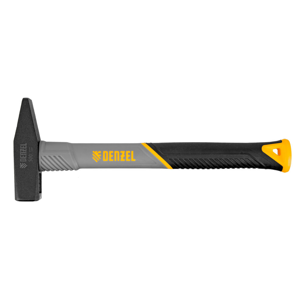 Молоток слесарный, 500 г, кованый, фибергласовая рукоятка c TPR покрытием Denzel (10485)