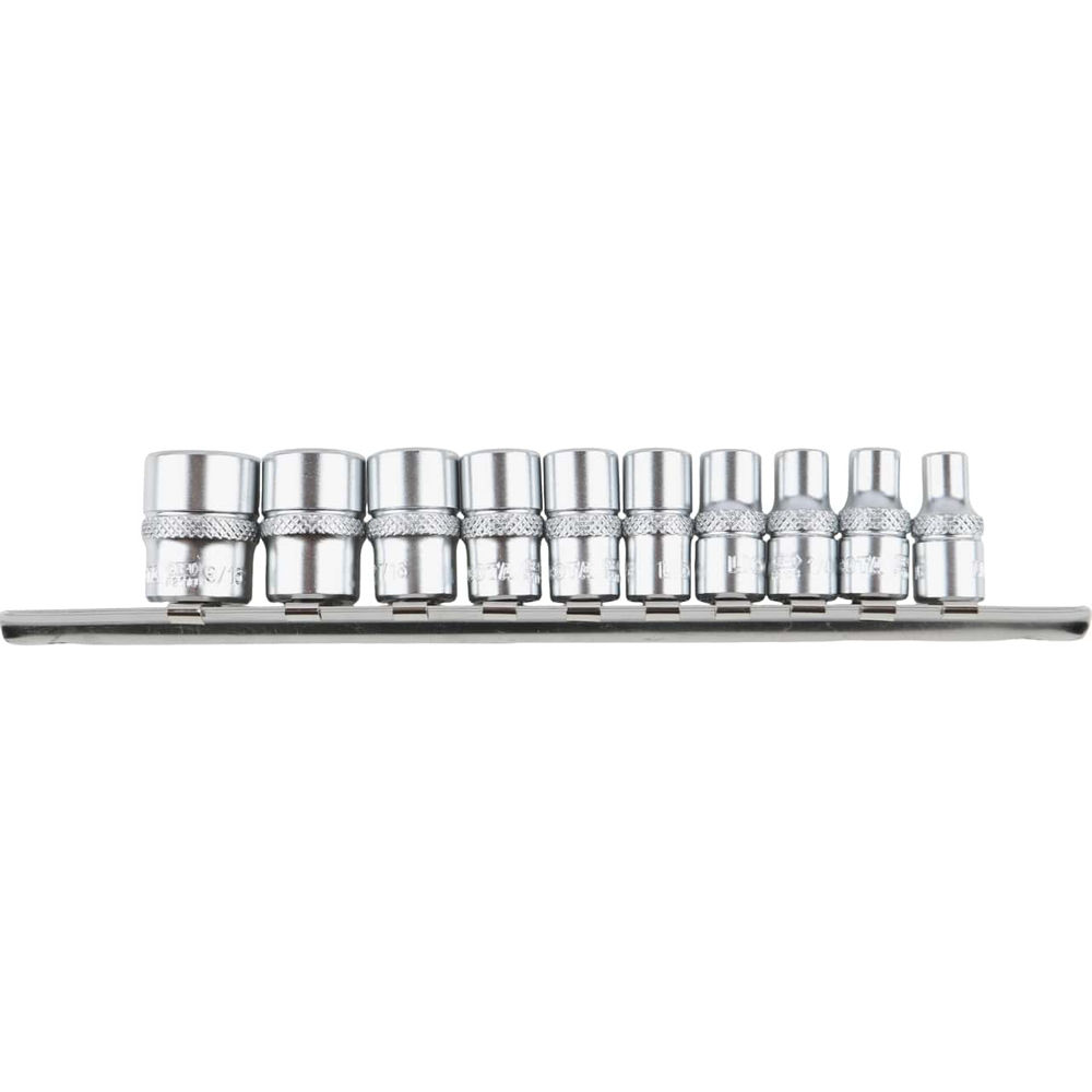 Набор торцевых головок 12-ти гранных 10 пр. на линейке, 3/16-9/16 1/4 Licota TBS-22002