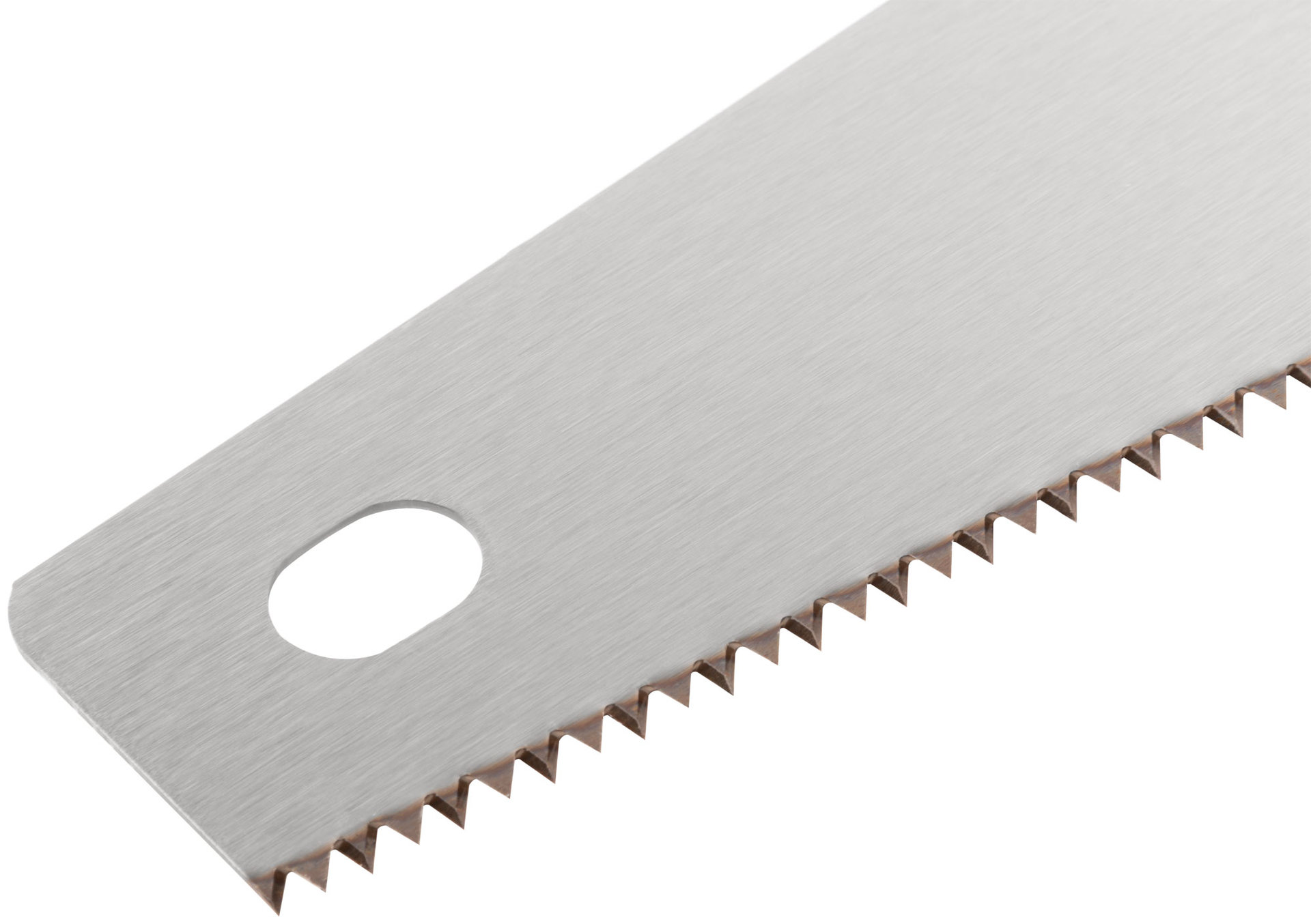 Ножовка по дереву, средний каленый зуб 7 ТPI, 2D заточка, пластиковая прорезиненная ручка 450 мм (40432)