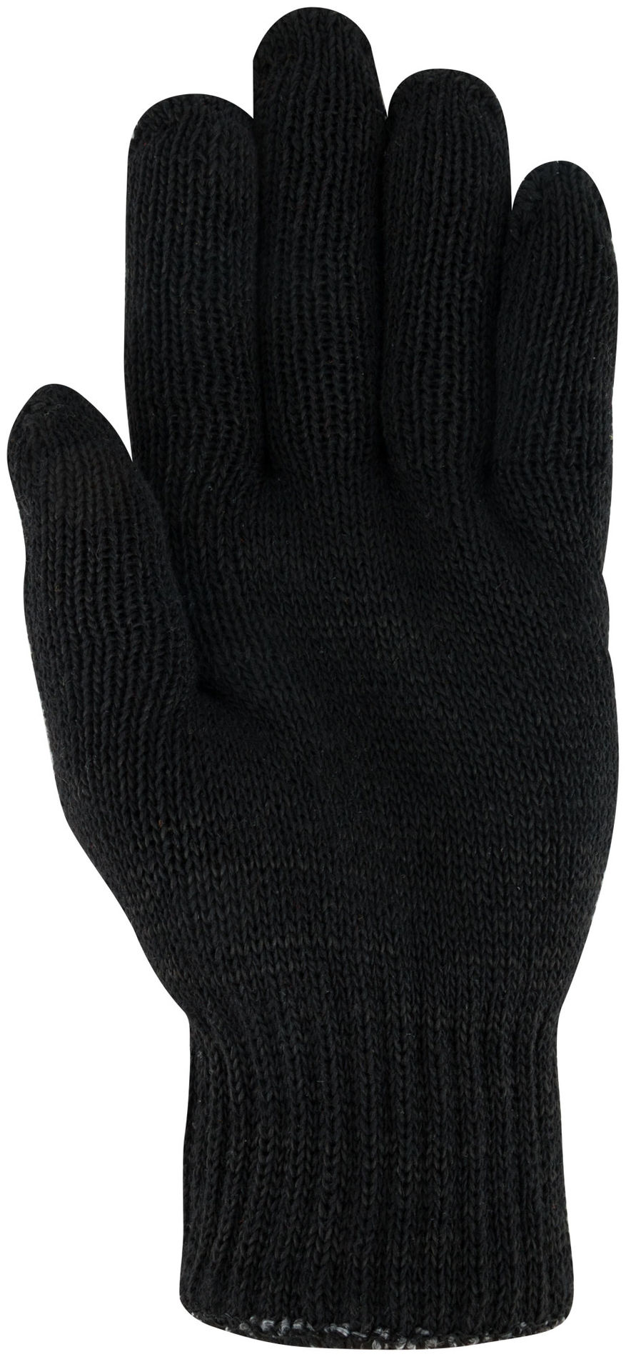 Перчатки вязаные утепленные, полушерстяные, двойной вязки (3 нити) (12500)