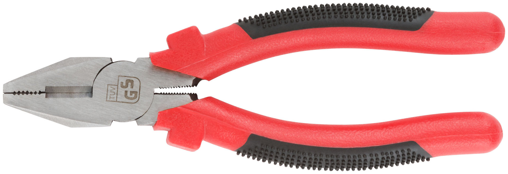 Плоскогубцы комбинированные Стандарт красно-черные пластиковые ручки, полированная сталь 180 мм (48180)