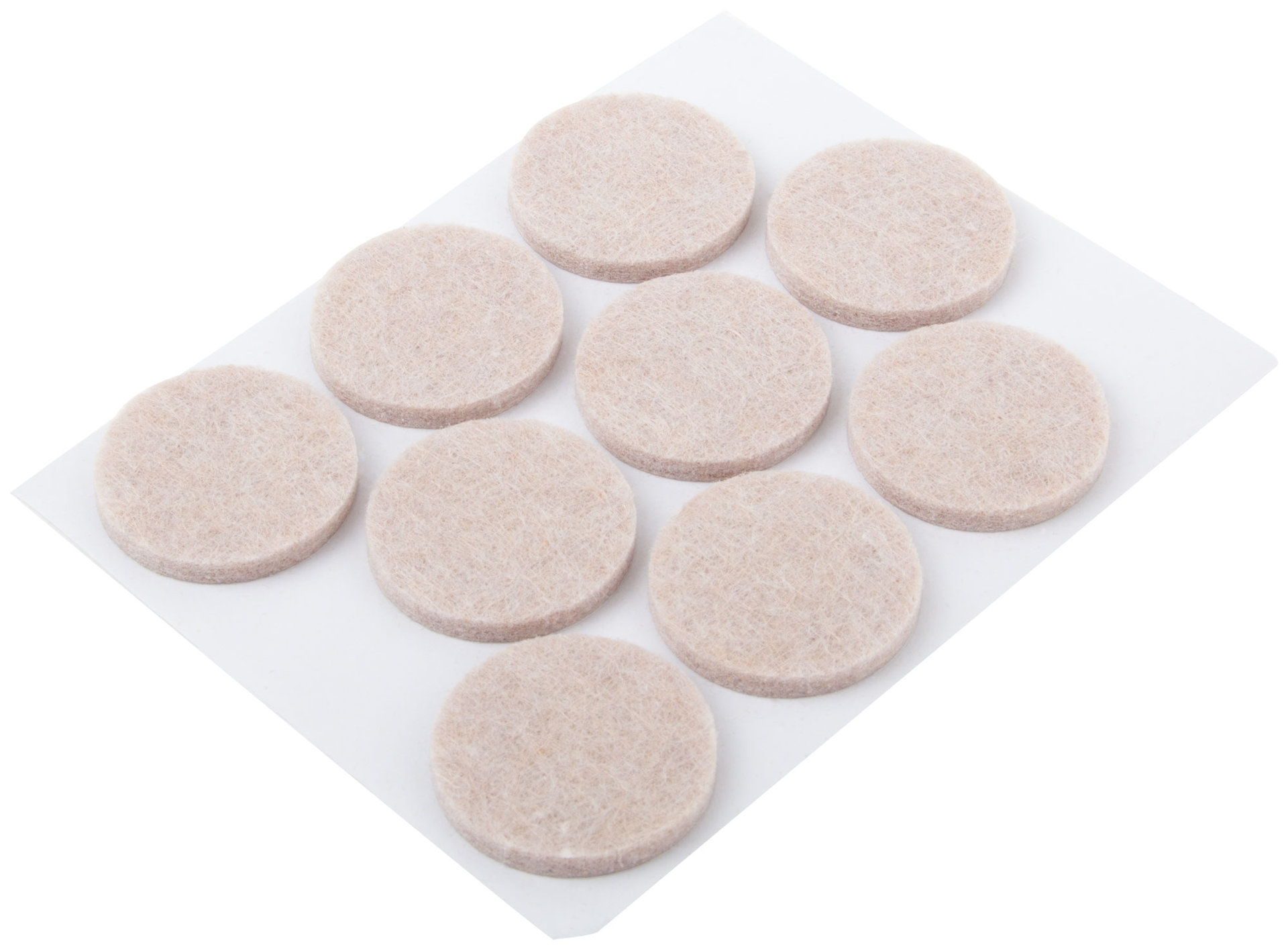 Подкладки для мебели самоклеющиеся круглые 25 мм, 9 шт., войлок (67517)