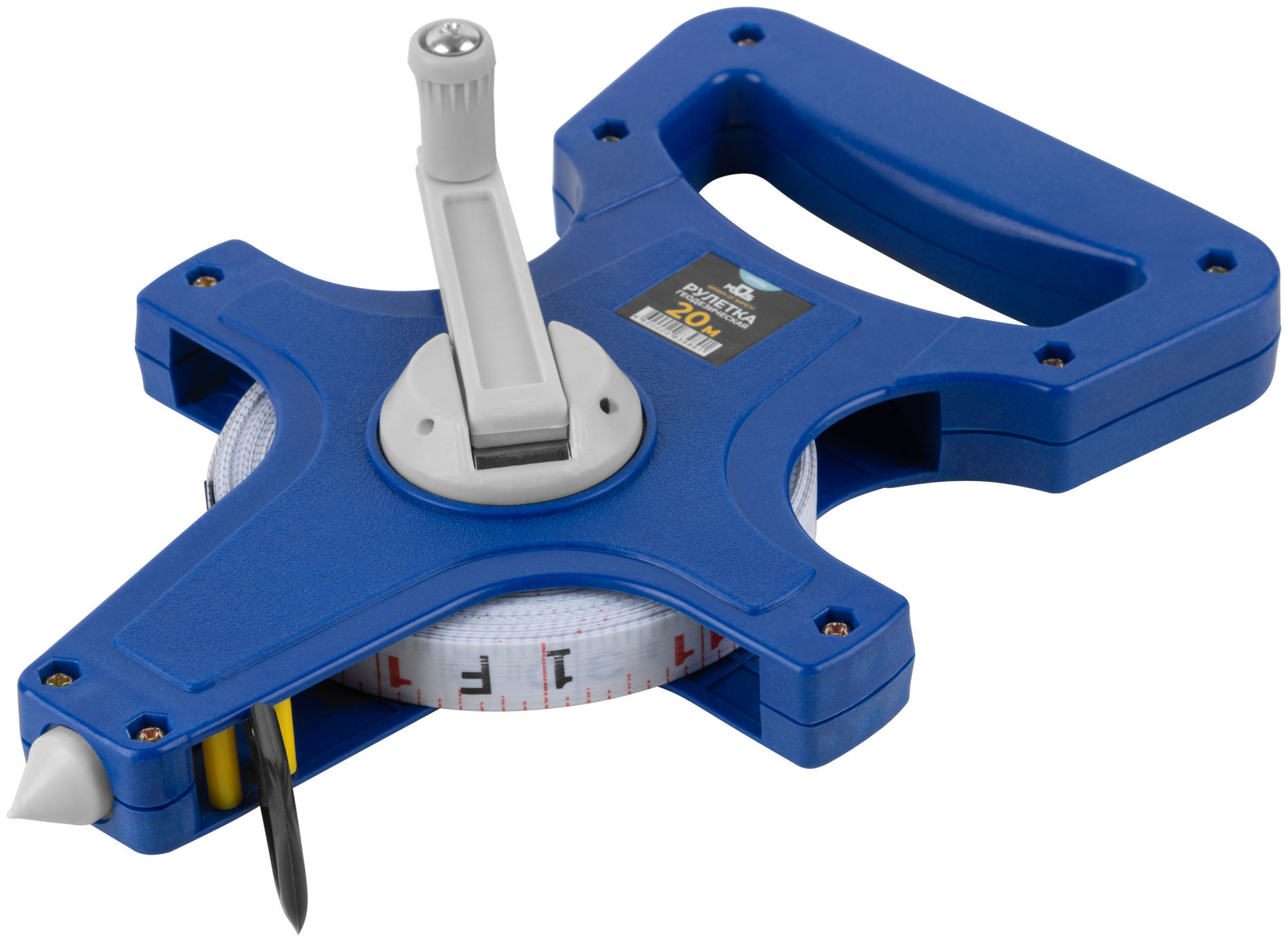 Рулетка геодезическая, открытый корпус, фибергласовая лента 20 м (17771М)