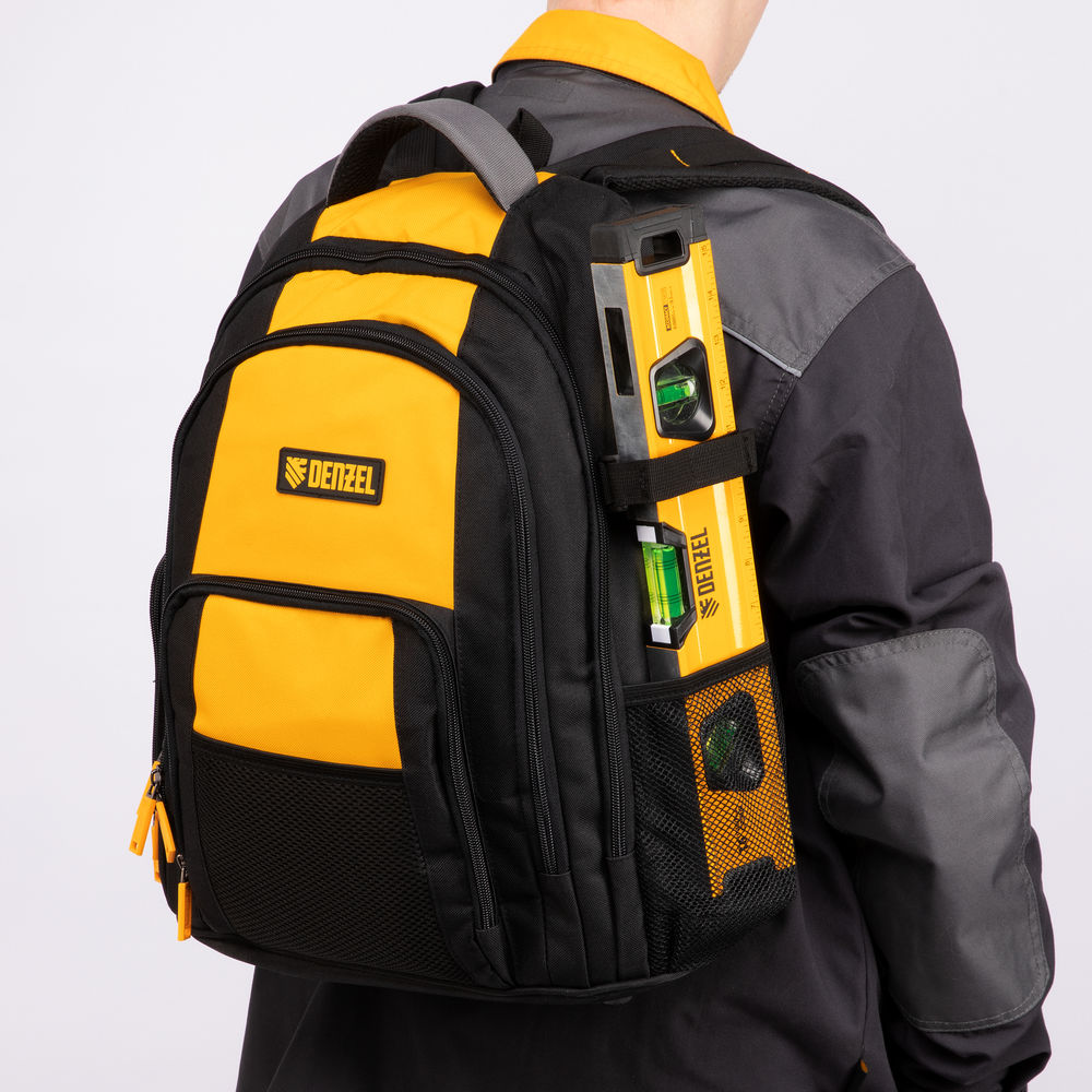Рюкзак для инструмента, 365х190х430 мм, 3 отделения, 26 карманов Denzel