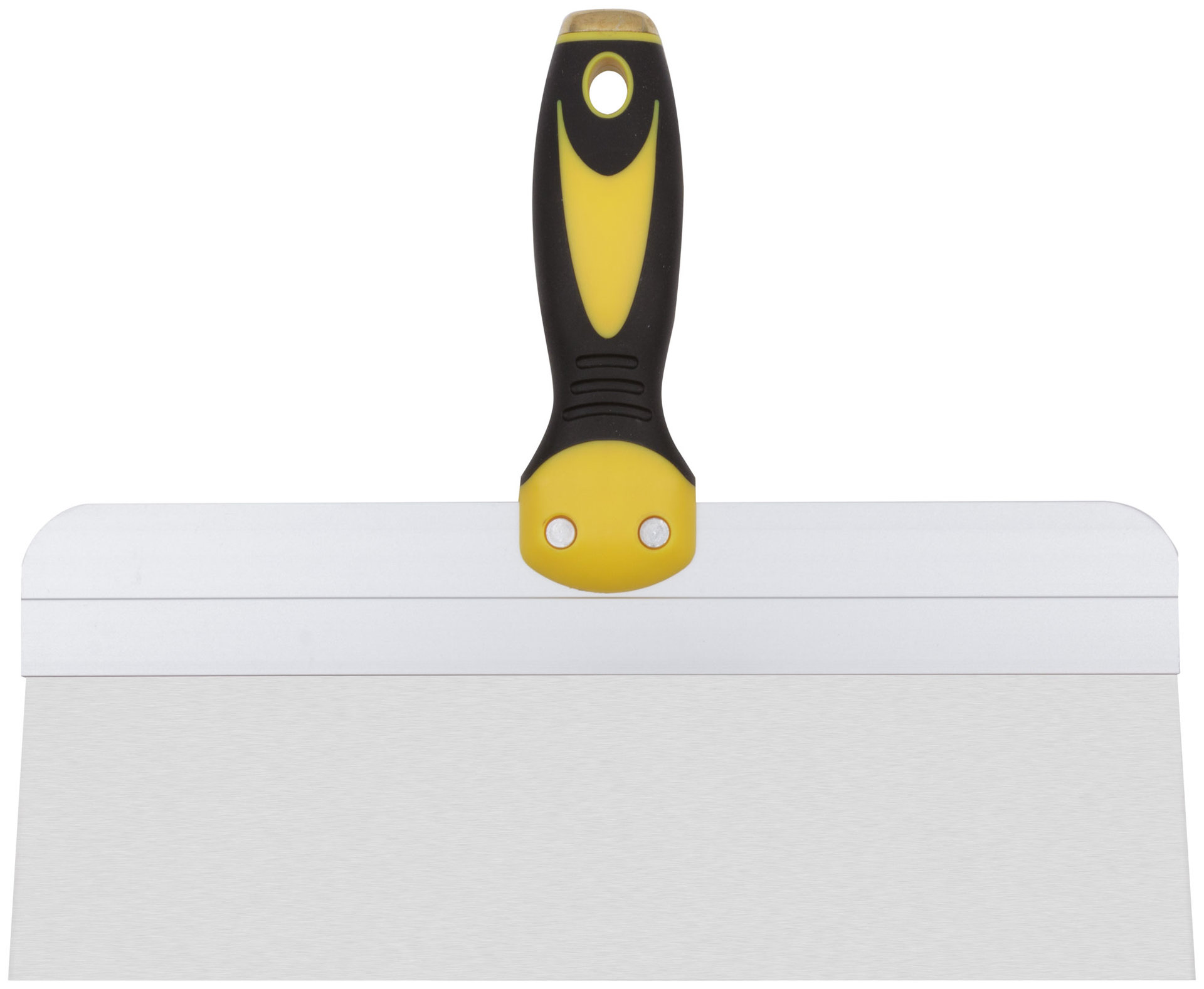 Шпатель фасадный нержавеющий Профи, прорезиненная ручка с метал.бойком 300 мм (06444)