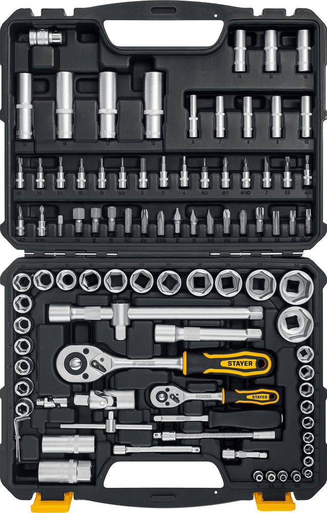 Набор инструмента универсальный AUTO 94, 94 предм., (1/2+1/4) Professional STAYER 27760-H94