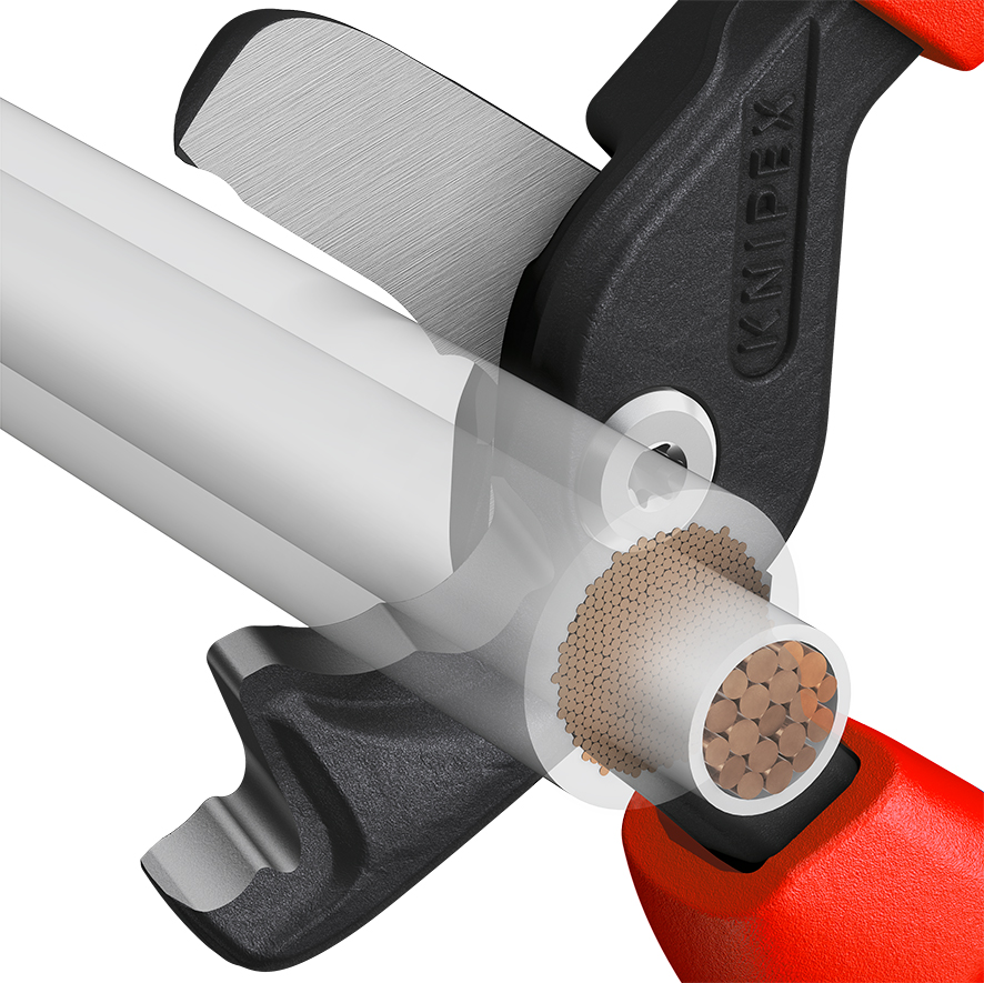 Кабелерез ступенчатый рез O 23 мм (120 мм?), длина 225 мм, фосфатированный, 2-комп ручки StepCut XL KN-9512225