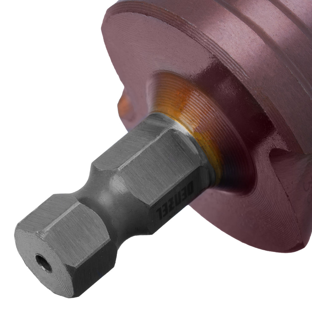 Сверло ступенчатое, 9-12-15-18-21-24-27-30-33-36 мм, Р6М5К5, 6-гр. хвостовик Denzel (723615)