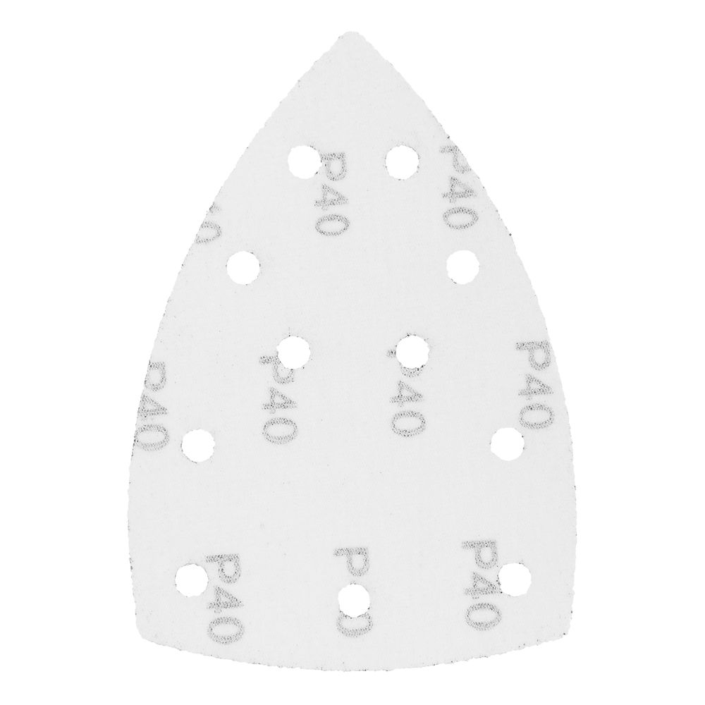 Треугольник абразивный на ворc. подложке под липучку, перф., P 40, 150х150х100 мм, 5 шт. Denzel (738577)