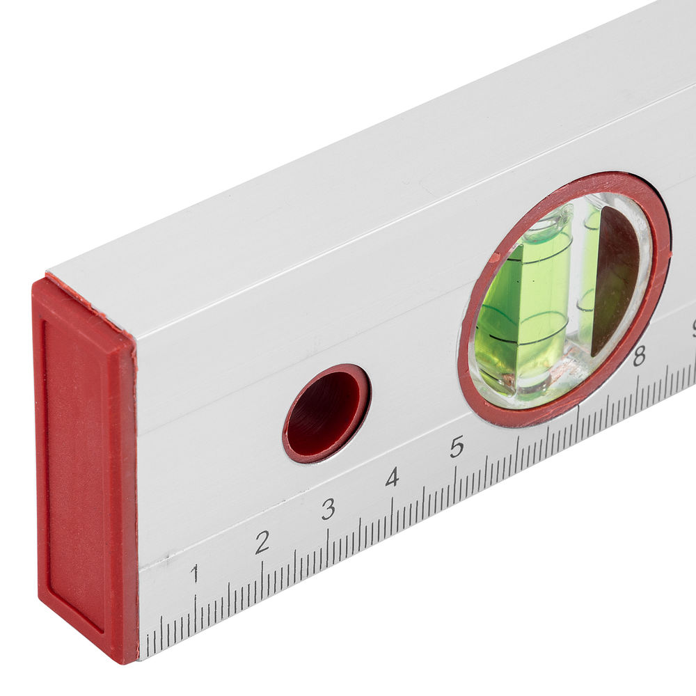 Уровень алюминиевый, 400 мм, 3 глазка, линейка Sparta (331205)