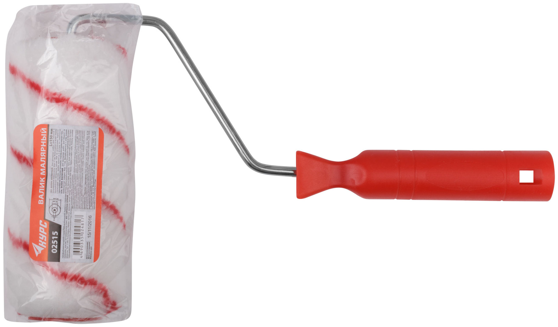 Валик полиакриловый, стержневая система, диам. 40/62 мм, ворс 11 мм, 150 мм (02515)