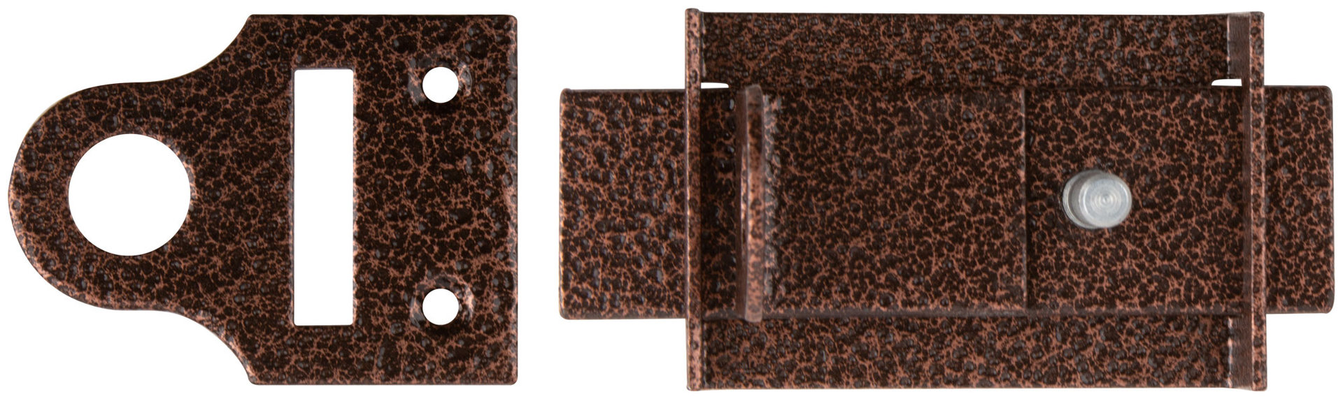 Засов накладной с проушинами, медь (66675)