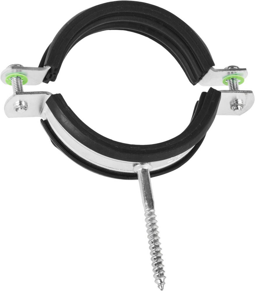 Хомут трубный с шурупом 2 1/2, цинк, 1 шт ЗУБР 37854-73-82-1