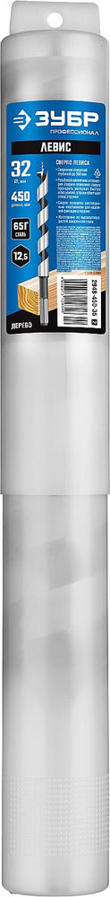 Сверло левиса 32?450/360 мм по дереву шестигранный хвостовик ЗУБР Профессионал 2948-450-32_z02