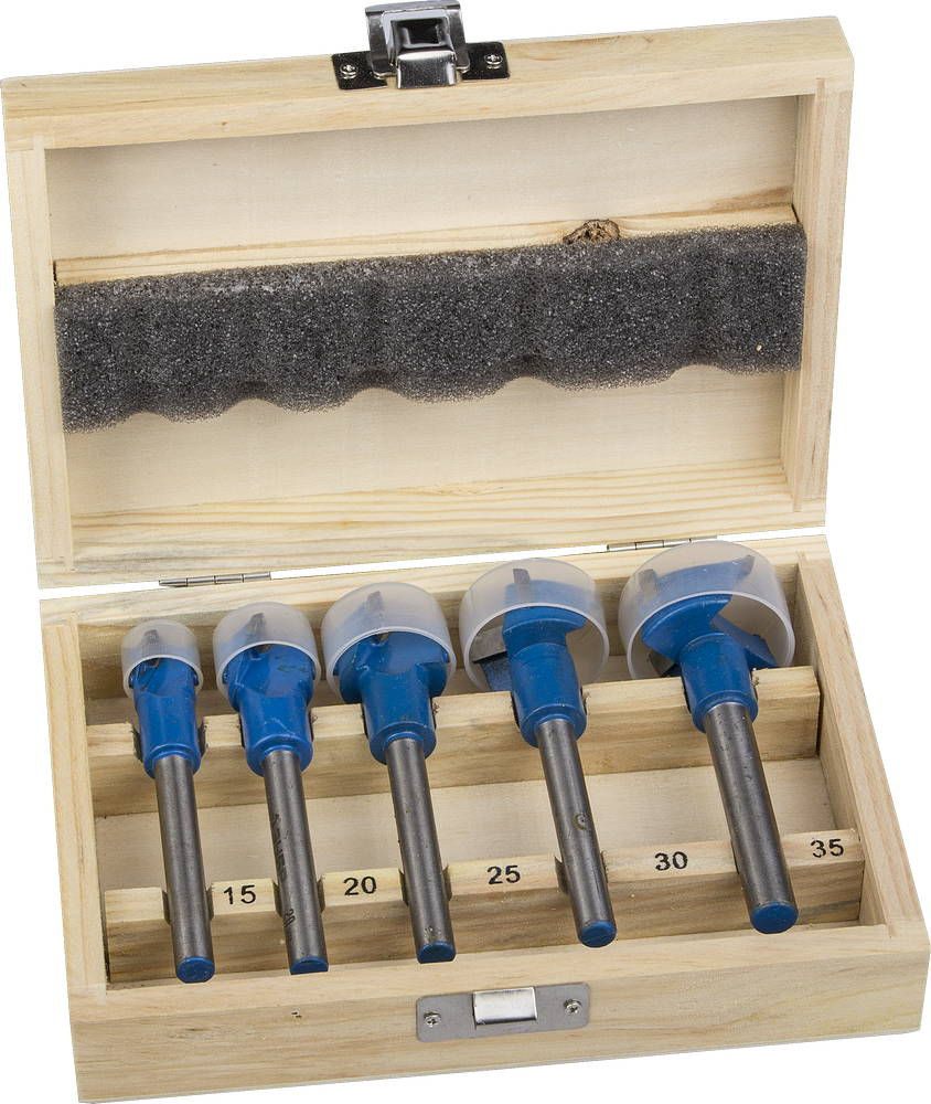 Набор сверл форстнера композитных 5 шт 15-20-25-30-35 мм твердосплавные резцы ЗУБР 29945-H5