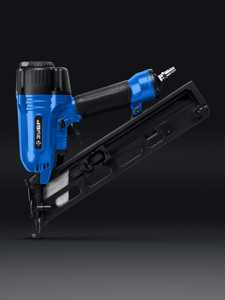 Нейлер пневматический финишный DA34-64 для реечных гвоздей 15Ga, 32–64 мм ЗУБР Профессионал 31926