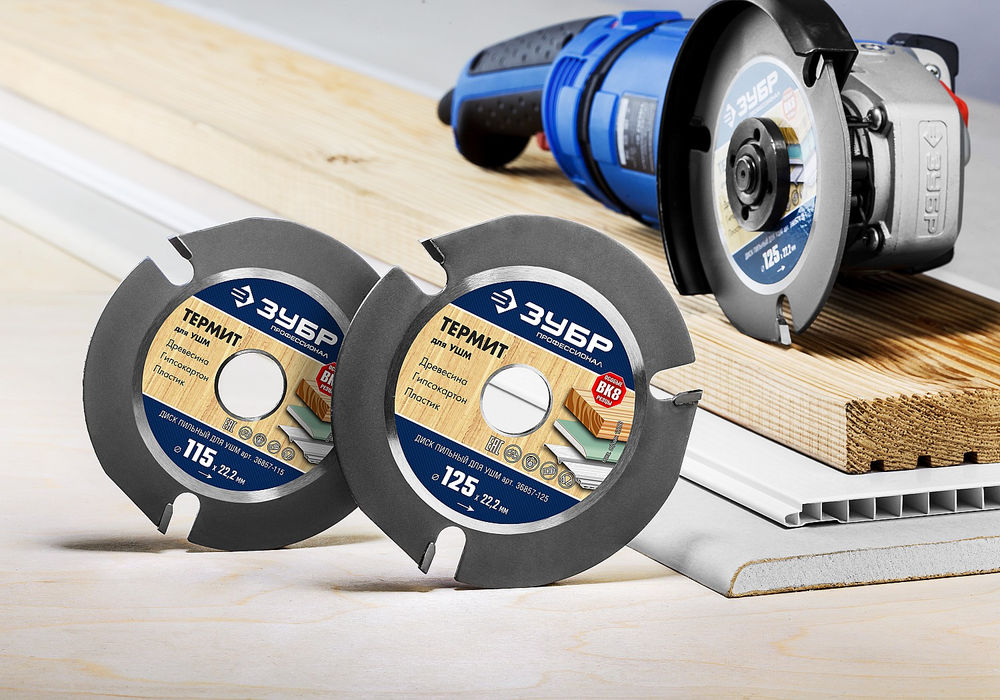 Пильный диск по дереву 115 x 22.2 мм, 3 резца, для УШМ ЗУБР Термит Профессионал 36857-115