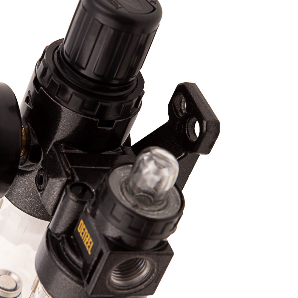 Блок подготовки воздуха регулятор-фильтр-лубрикатор FLR1500, 10 бар, 1500 л/мин, 1/4 Denzel (57469)