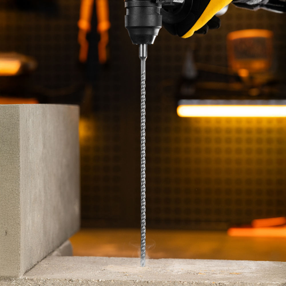 Бур по бетону, цельная крестовая пластина, 6x315 мм, SDS PLUS Denzel (705304)