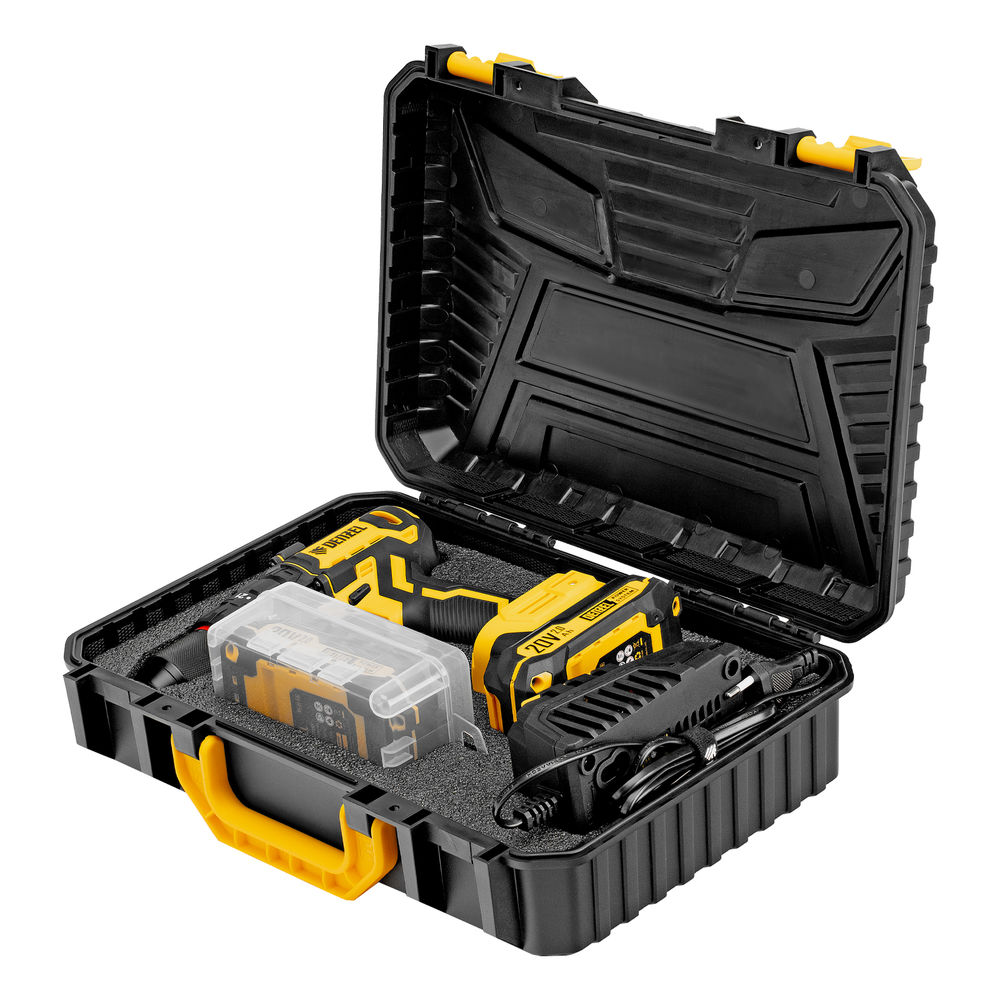 Дрель-шуруповерт аккумуляторная ударная бесщет. CIDH-BL-20, Li-Ion, 20 В// Denzel (26137)