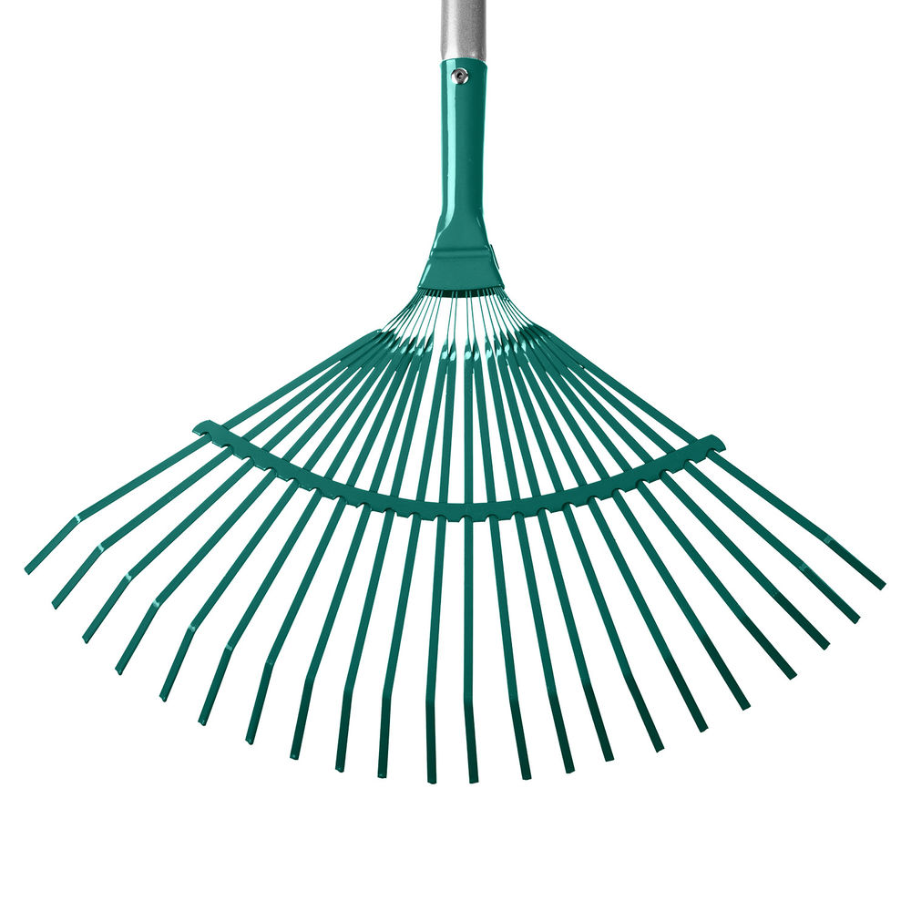 Веерные грабли PR-40 ALU, 440 х 250 х 1630 мм, 22 плоских зубца, алюминиевый черенок, PROLine GRINDA 39586