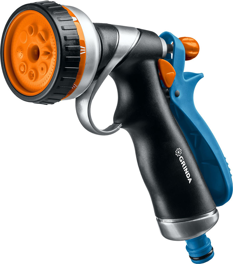 Поливочный пистолет RM-8, 8 режимов, курок сзади, металлический с TPR, PROLine GRINDA 8-427143_z02