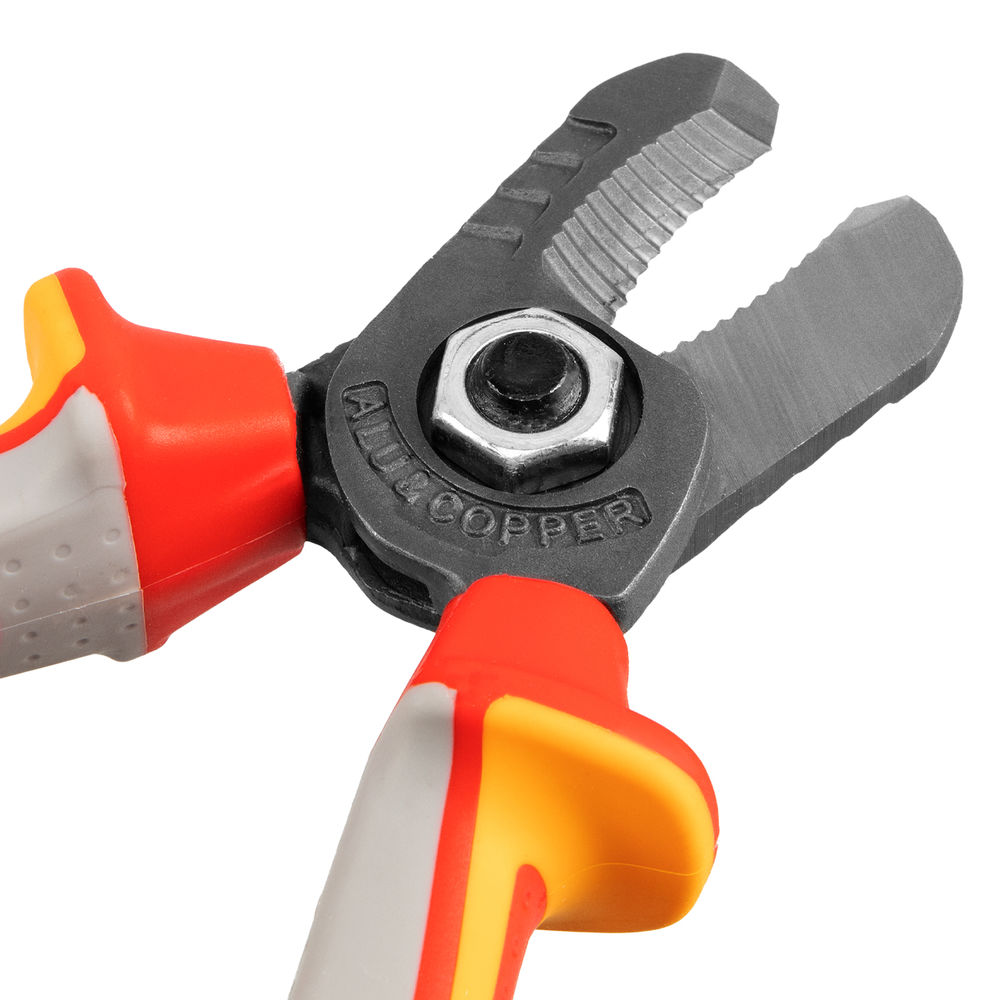 Кабелерез, диэлектрические рукоятки до 1000 В, трехкомпонентные рукоятки, 160 мм Gross (17725)