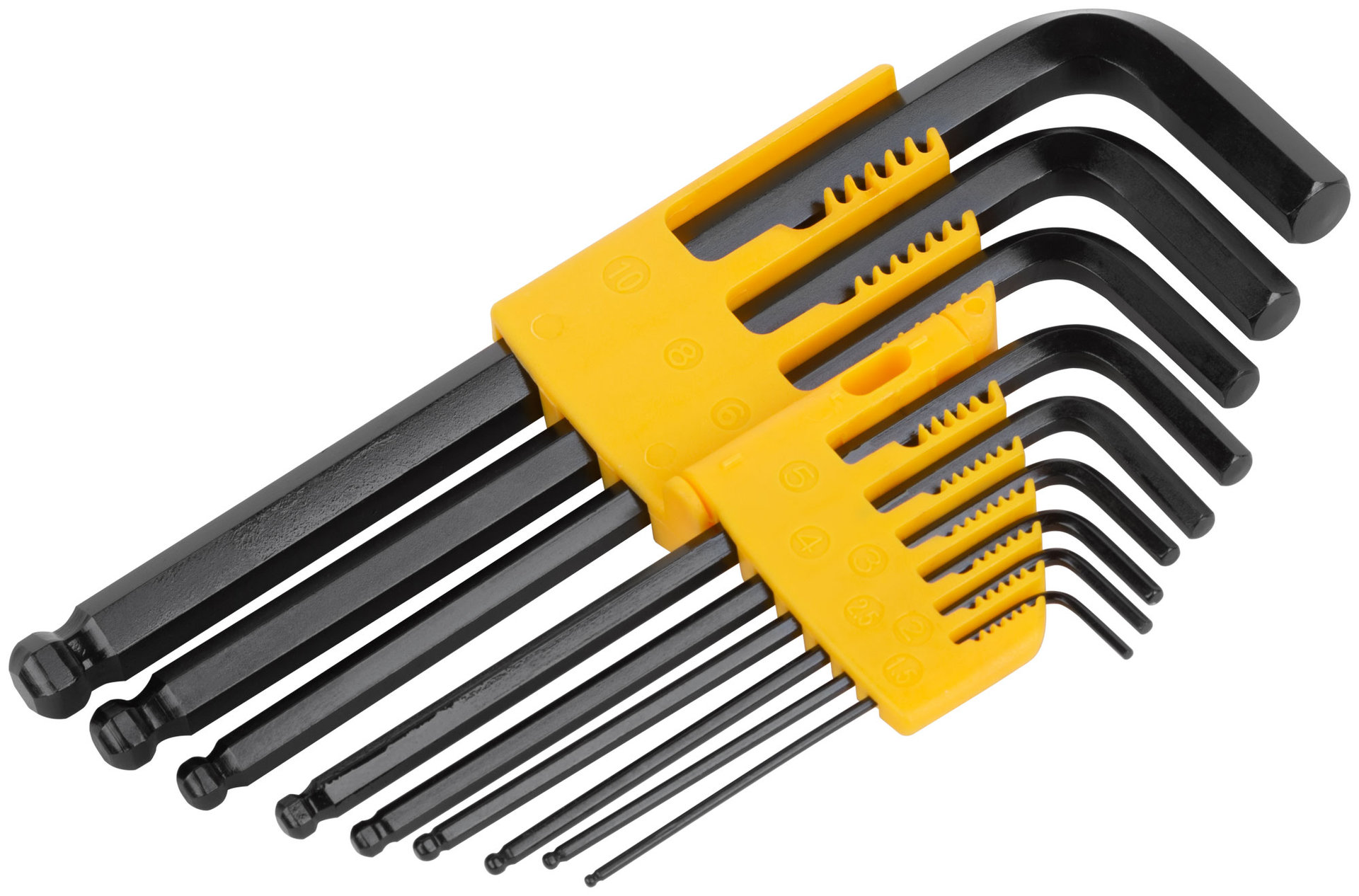 Ключи шестигранные HEX средние с шаром CrV 9 шт.( 1,5-10 мм )