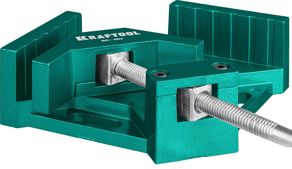 Мощная алюминиевая угловая струбцина AC-80, глубина зажима 70 мм KRAFTOOL 32202