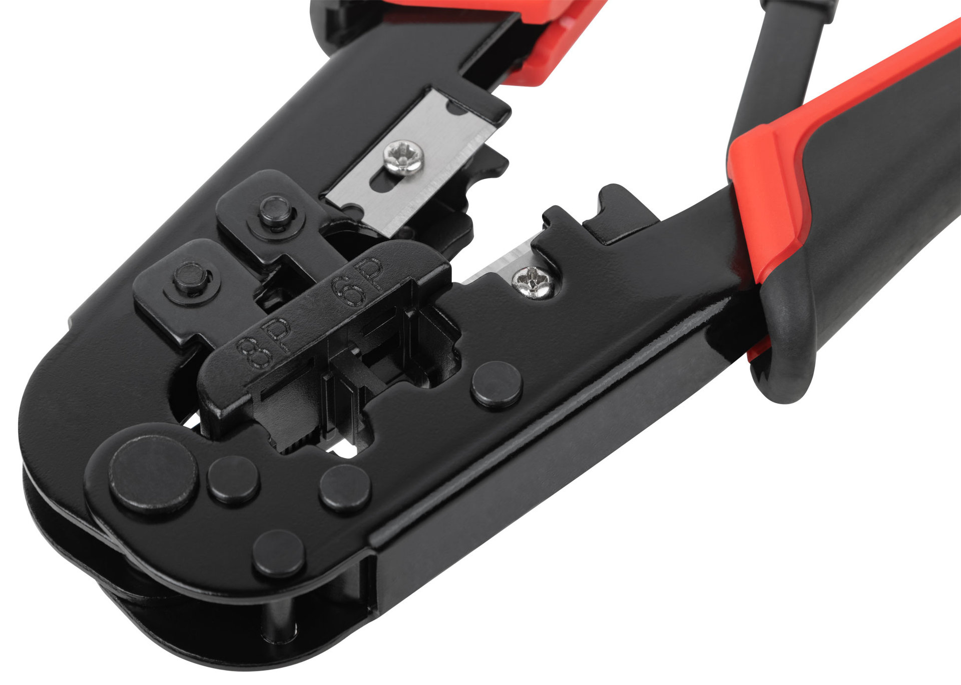 Кримпер для обжима разъемов RJ11, RJ12, RJ45, прорезиненные ручки 190 мм (60061)