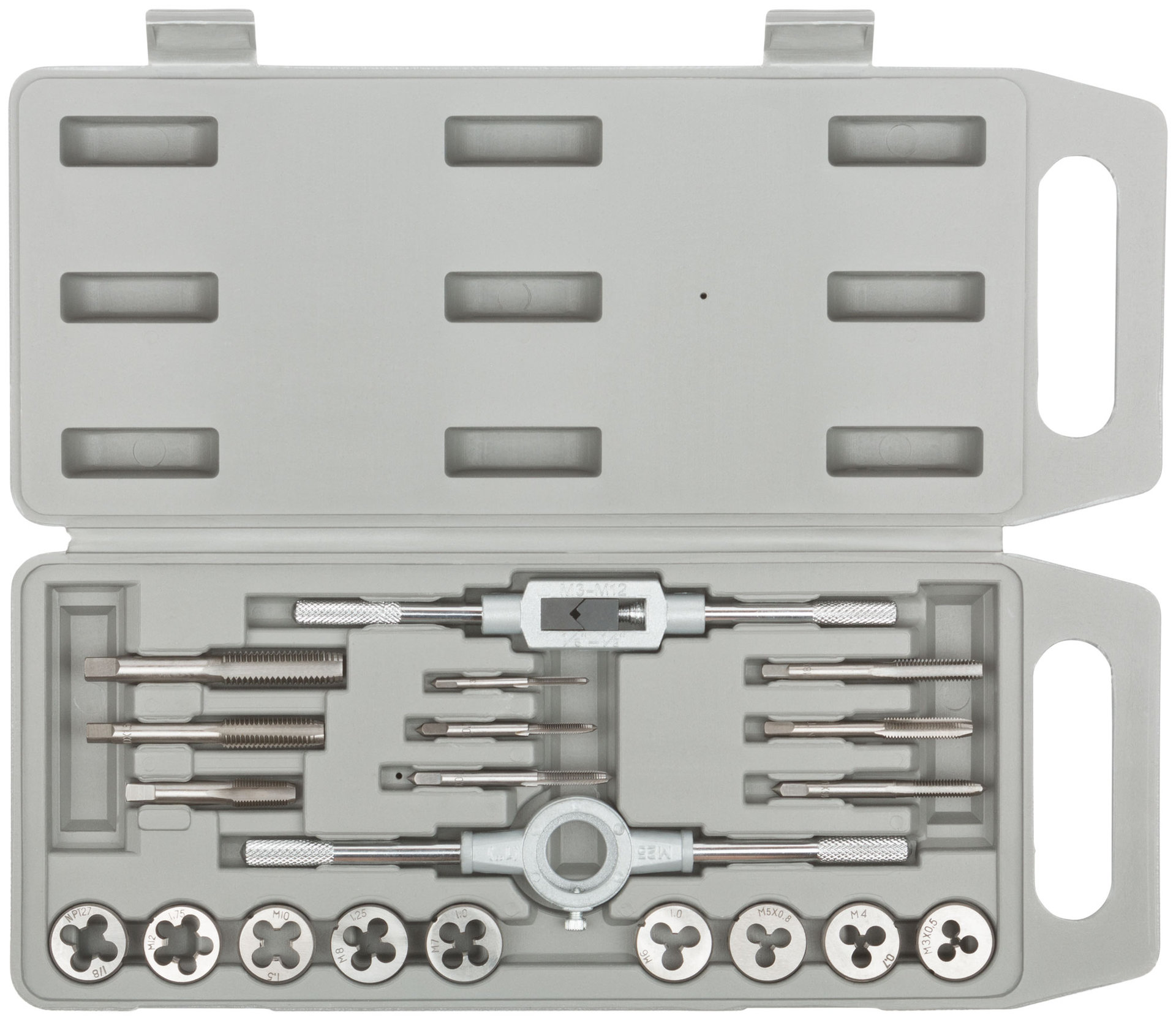 Лерки-метчики, легированная сталь Профи 20 шт., пластиковый кейс (70805)