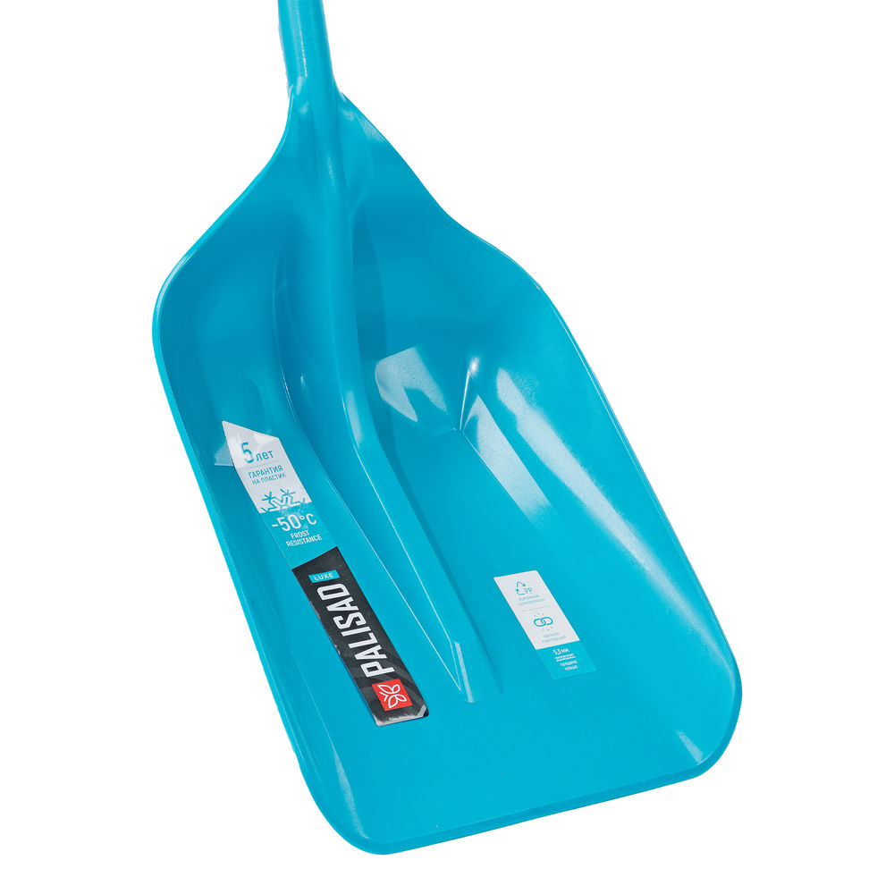 Лопата для уборки снега, полипропилен, 330х490х1265 мм, цельнолитая конструкция, LUXE Palisad (61795)