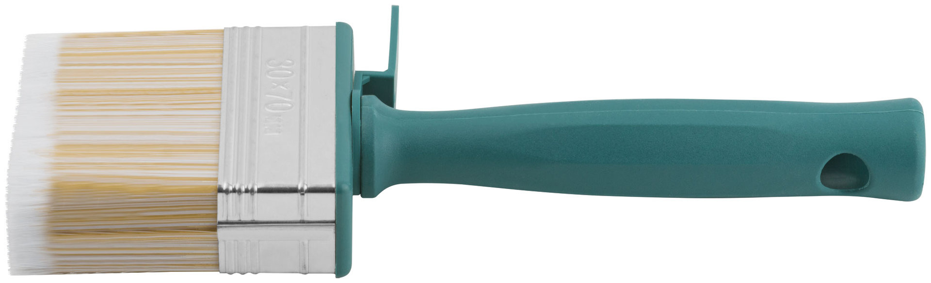 Макловица, искусственная светлая щетина, пластиковый корпус, полая ручка, мини 30 х 70 мм (01636)