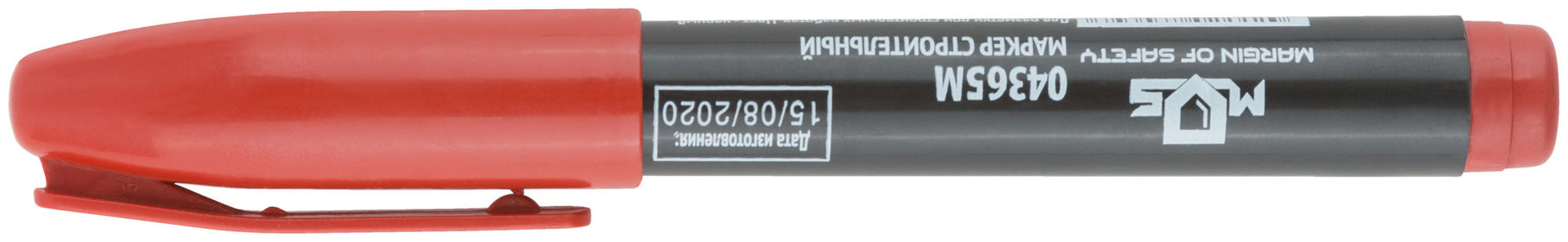 Маркер перманентный строительный, красный (04365М)