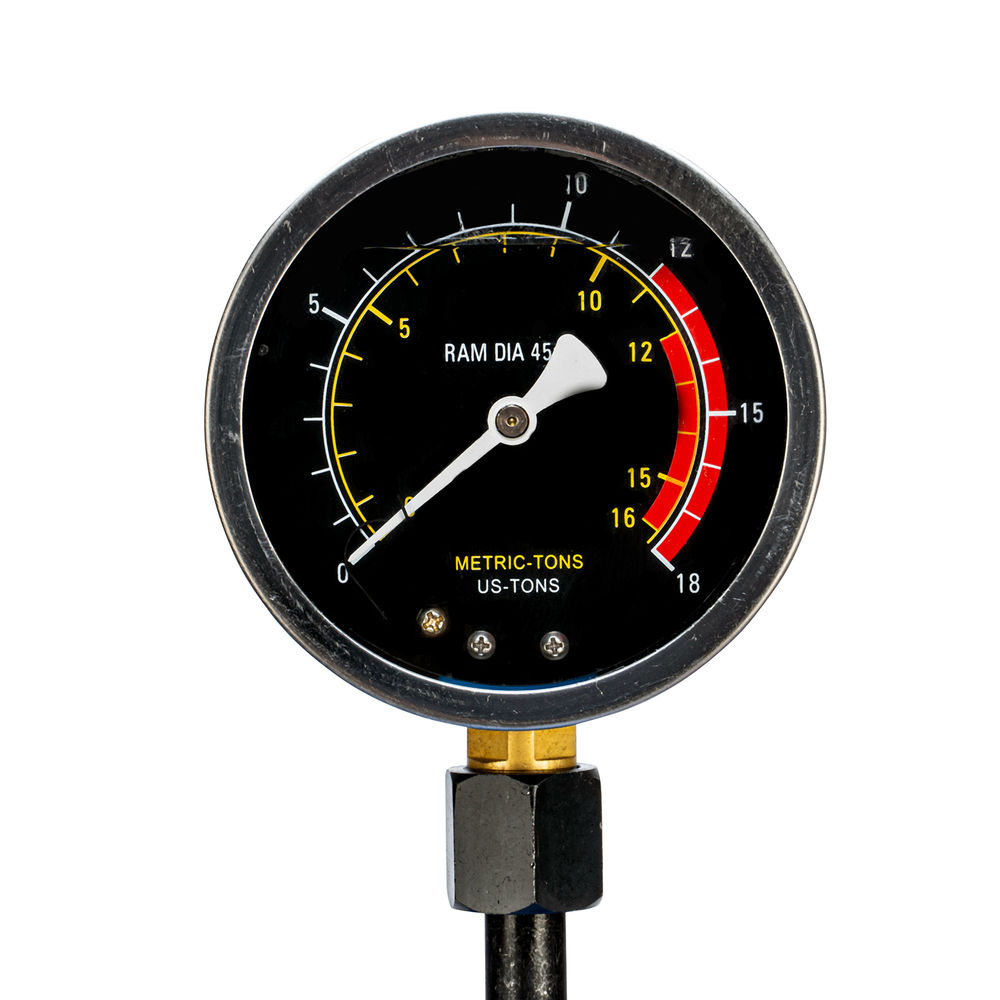 Пресс гидравлический с манометром и педалью, 12 т (комплект из 2 частей) Stels (52312)