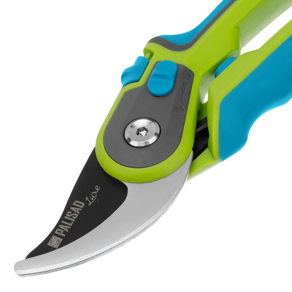 Секатор прямого реза, 225 мм, регулировка захвата, трехкомпонентные рукоятки, Luxe, Palisad (60479)