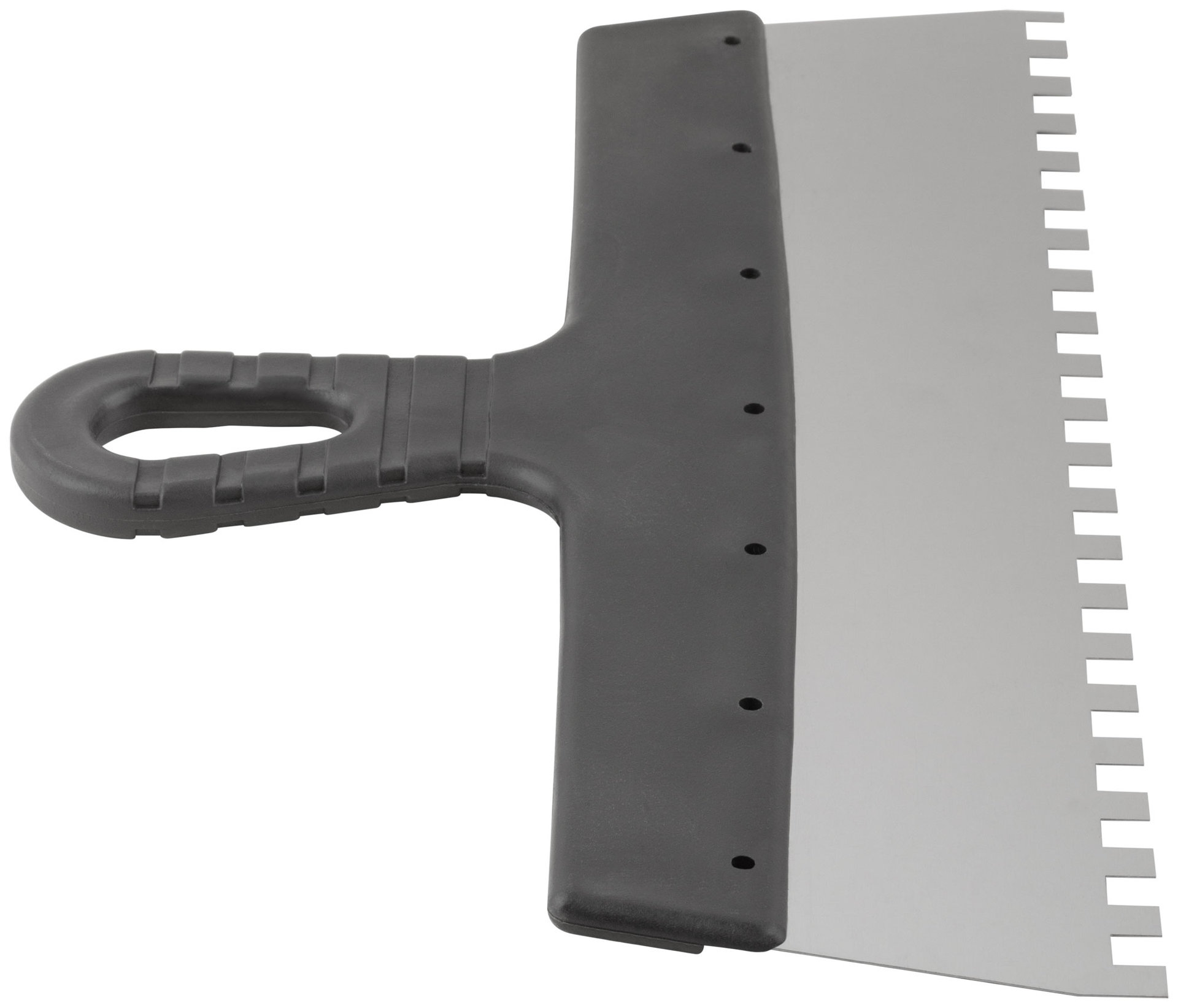 Шпатель фасадный нержавеющий зубчатый 350 мм / зуб 8 мм (06614)