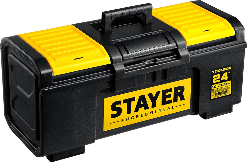Ящик пластиковый для инструментов 590 х 270 х 255 TOOLBOX-24 Professional STAYER 38167-24