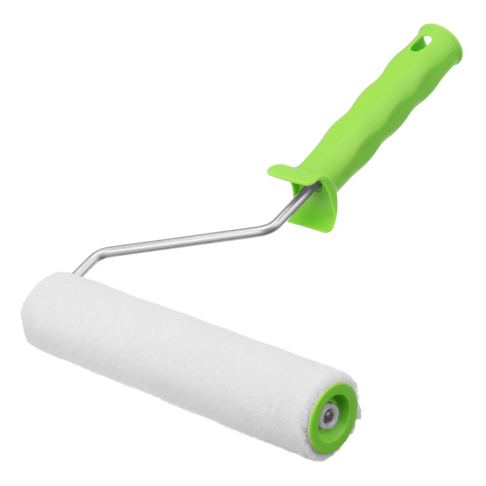 Валик Велюр с ручкой, 200 мм, ворс 5 мм, D 36 мм, D ручки 6 мм Сибртех (80134)